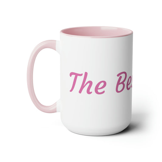 "The Best Mom" Pink coffee mug, 15oz