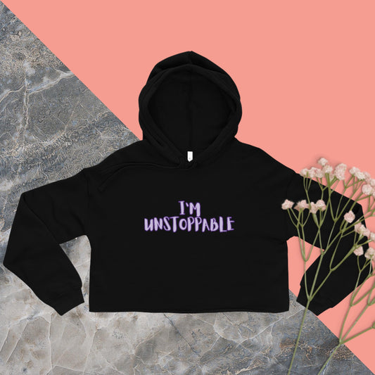 Unstoppable crop hoodie