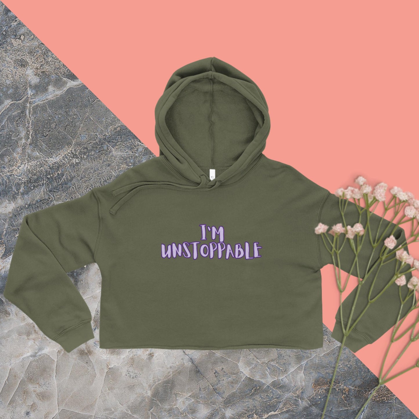 Unstoppable crop hoodie